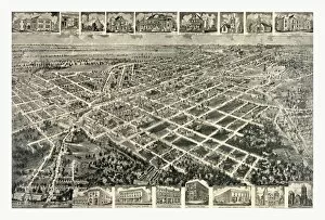 Images Dated 1st January 1907: Birds Eye View Of Rocky Mount