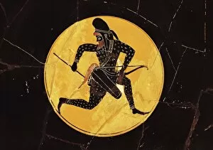Black-figure pottery, Cup attributed to Oltos, detail, Persian Archer