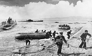 Black sea fleet, soviet submarines landing a detachment of marines onto occupied Black sea fleet, soviet submarines landing a detachment of marines onto occupied