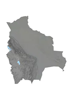 Bolivia, Relief Map