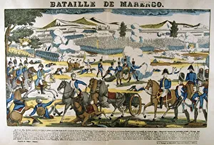 Bonparte, centre left, at the Battle of Marengo, 14 June 1800. French forces under Bonparte, centre left, at the Battle of Marengo, 14 June 1800. French forces under