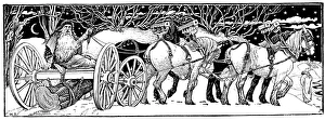 Bringing home the Yule Log