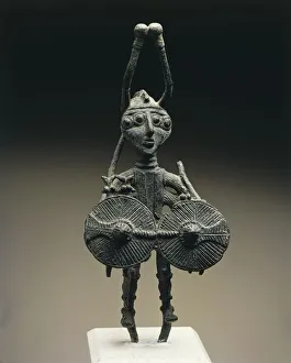 Bronze figure of warrior, from Abini, frazione of Teti, Nuoro, Sardinia Region Bronze figure of warrior, from Abini, frazione of Teti, Nuoro, Sardinia Region