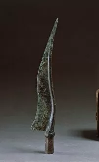 Bronze knife with wavy blade from Villanovan Culture