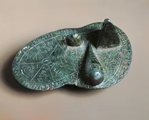 Bronze model of sheeps liver with inscribed boxes from Settima di Gossolengo Bronze model of sheeps liver with inscribed boxes from Settima di Gossolengo