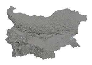 Bulgaria, Relief Map