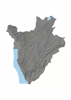 Maps Gallery: Burundi, Relief Map