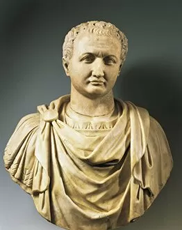 Bust of Emperor Titus (Titus Flavius Vespasianus, 39 - 81 A.D.), Flavian dynasty, imperial age, marble