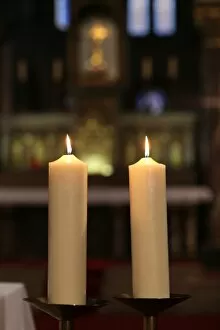 Images Dated 21st November 2010: Candles in church