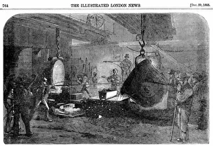 Casting a mortar at Grissells Regents Canal Ironworks, City Road, London Casting a mortar at Grissells Regents Canal Ironworks, City Road, London