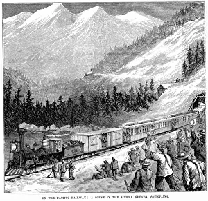 Central Pacific Railraod in the Sierra Nevada mountains