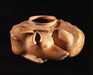 Crockery Gallery: Ceramic figure of sleeping dog from Mexico