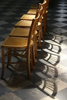 Chairs in Sainte-Croix cathedral Chairs in Sainte-Croix cathedral