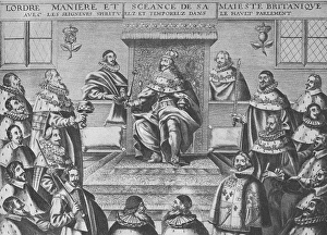 Charles I of England on the throne Charles I of England on the throne