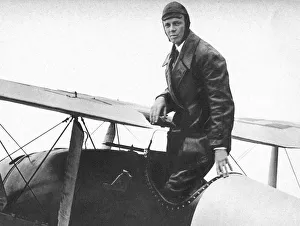 Charles Lindbergh (1902 - 1974) in plane Charles Lindbergh (1902 - 1974) in plane