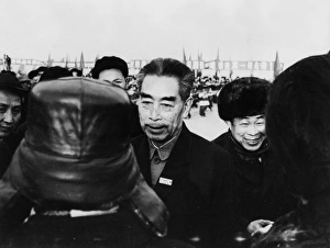Chinese premier zhou enlai at the peking (beijing) airport on february 9, 1971 Chinese premier zhou enlai at the peking (beijing) airport on february 9, 1971