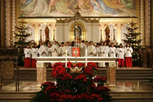 Christmas midnight mass in Ludwigkirche Christmas midnight mass in Ludwigkirche