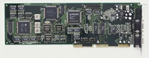 <b class=qtipBold><figcaption>Circuit board, view from above</figcaption></b><br>Circuit board, view from above.<br><em>© Dorling Kindersley/UIG</em> Circuit board, view from above