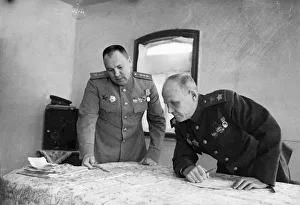 Colonel general m, zakharov (left), chief of staff of the second ukrainian front Colonel general m, zakharov (left), chief of staff of the second ukrainian front