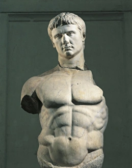 Colossal statue of the Emperor Augustus (Gaius Iulius Caesar Octavianus, 63 B.C. - 14 A.D Colossal statue of the Emperor Augustus (Gaius Iulius Caesar Octavianus, 63 B.C. - 14 A.D