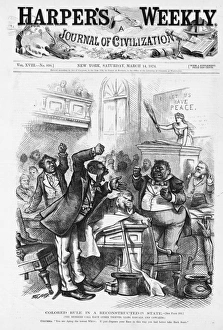 Coloured Rule in a Reconstituted State. Front cover of 'Harpers Weekly ' Coloured Rule in a Reconstituted State. Front cover of 'Harpers Weekly '