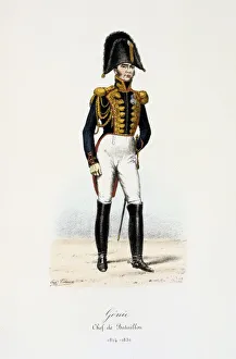 Commander of the Batallion of Engineers, 1814-1830. From Histoire de la maison militaire Commander of the Batallion of Engineers, 1814-1830. From Histoire de la maison militaire