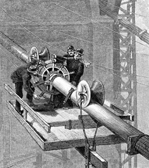 Construction of Brooklyn Suspension Bridge