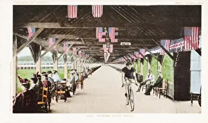 Covered Cycle Track Postcard. ca. 1888-1905, Covered Cycle Track Postcard Covered Cycle Track Postcard. ca. 1888-1905, Covered Cycle Track Postcard