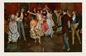 Dance Painting By Leopold Schmutzler 1864-1941 Dance Painting By Leopold Schmutzler 1864-1941