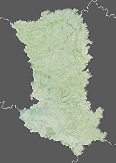 Departement of Deux-Sevres, France, Relief Map Departement of Deux-Sevres, France, Relief Map
