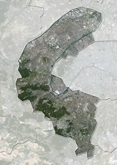 Departement of Hauts-de-Seine, France, Aerial View Departement of Hauts-de-Seine, France, Aerial View