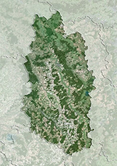 Departement of Meuse, France, True Colour Satellite Image