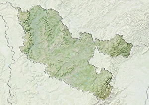 Departement of Moselle, France, Relief Map Departement of Moselle, France, Relief Map
