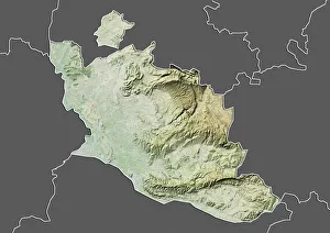 Departement of Vaucluse, France, Relief Map Departement of Vaucluse, France, Relief Map