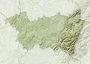 Departement of Vosges, France, Relief Map Departement of Vosges, France, Relief Map