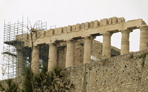 Deserted Parthenon dedicated to goddess Athena