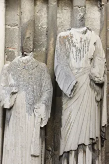 Statue Gallery: Disused sculptures in Longpont-sur-Orge basilica
