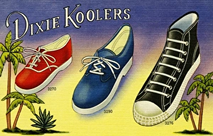 Dixie Koolers Shoe Advertisement. ca. 1954, 3290-WOMEN' Dixie Koolers Shoe Advertisement. ca. 1954, 3290-WOMEN'