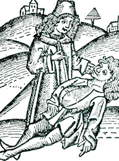 Doctor applying Bezoar stone Doctor applying Bezoar stone