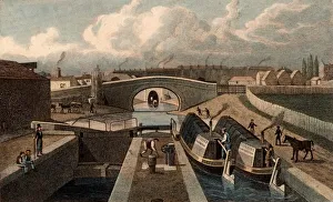 The Double Lock, & East Entrance to the Islington Tunnel, Regents Canal, London The Double Lock, & East Entrance to the Islington Tunnel, Regents Canal, London