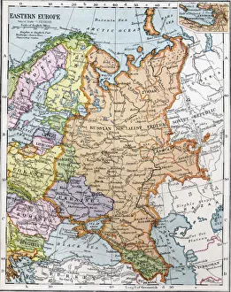 Eastern Europe between the First and Second World Wars. From Bacons Excelsior Atlas of Eastern Europe between the First and Second World Wars. From Bacons Excelsior Atlas of