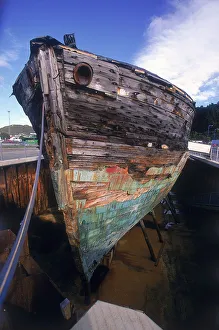 The Edwin Fox, formerly a convict transport ship on the Picton foreshore, South Island The Edwin Fox, formerly a convict transport ship on the Picton foreshore, South Island