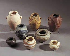 Egypt, El-Amrah, ointment bowls and jars made of stone Egypt, El-Amrah, ointment bowls and jars made of stone