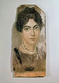 Egyptian civilization, portrait of woman, tempera painting on wood, from Al-Fayyum, Egypt