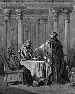 Esther (c450 BC) before her husband King Ahasuerus (Xerxes Ija) of Persia denouncing Esther (c450 BC) before her husband King Ahasuerus (Xerxes Ija) of Persia denouncing