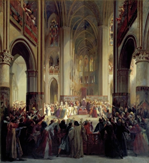 Etats Generaux de Paris' assembled in Paris cathedral, 1328 with Philip of Valois Etats Generaux de Paris' assembled in Paris cathedral, 1328 with Philip of Valois