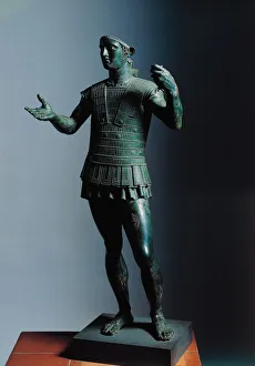 Etruscan bronze statue of warrior known as Mars of Todi, Perugia Province, Italy Etruscan bronze statue of warrior known as Mars of Todi, Perugia Province, Italy