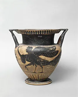 Etruscan krater with figures portraying a Harpy Etruscan krater with figures portraying a Harpy