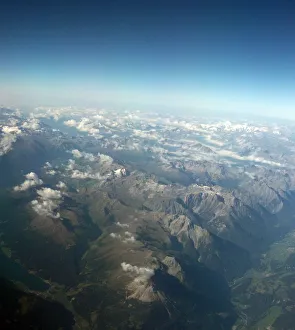 Slovenia Gallery: Europe, Aerial view of Alps range