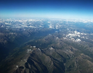 Slovenia Gallery: Europe, Aerial view of Alps range